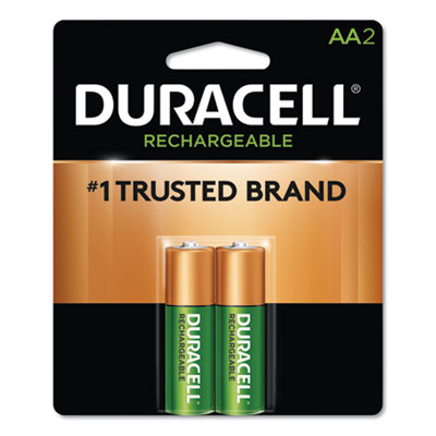 Duracell Rechargeable StayCharged NiMH Batteries, AA, 2/Pack (NLAA2BCD)