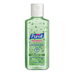 PURELL Advanced Soothing Gel Hand Sanitizer, 4 oz Flip-Cap Bottle, Fresh Scent with Aloe and Vitamin E, 24/Carton (9631CT)