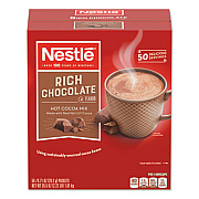Nestl Hot Cocoa Mix, Rich Chocolate, 0.71 oz Packets, 50/Box, 6 Box/Carton (25485CT)