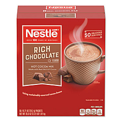 Nestl Hot Cocoa Mix, Rich Chocolate, 0.71 oz Packets, 50/Box, 6 Box/Carton (25485CT)