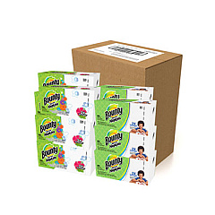 Bounty Quilted Napkins, 1-Ply, 12 1/10 x 12, 6 PK/Print, 6 PK/White, 200/PK, 12 PK/CT (34885CT)