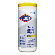 CLOROXPRO CLEAN SCREEN BLEACH-FREE WIPES, 7.5 X 7, 32/CANISTER, 6 CANISTERS/CARTON (32246CT)