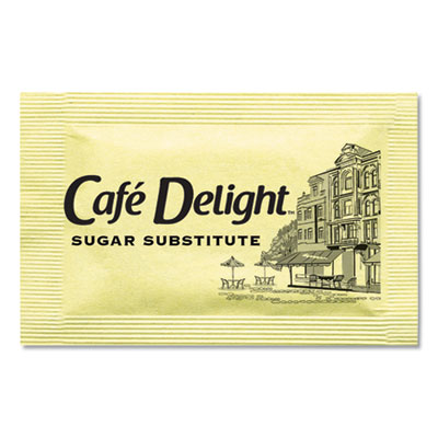 Caf Delight Yellow Sweetener Packets, 0.08 g Packet, 2000 Packets/Box (45304)