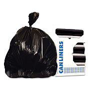 Heritage Reprocessed Resin Can Liners, 60 gal, 2 mil, 38" x 58", Black, 100/Carton (X7658QK)