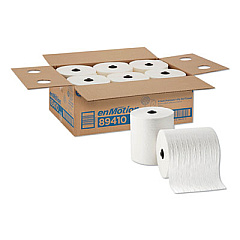 Georgia Pacific Professional enMotion Paper Towels, 1-Ply, 8.25" x 420 ft, White, 6 Rolls/Carton (89410)