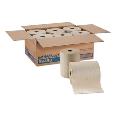 Georgia Pacific Professional enMotion High Capacity Roll Towel, 10" x 800 ft, Brown, 6 Rolls/Carton (89480)
