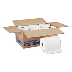 Georgia Pacific Professional enMotion High Capacity Paper Towel Rolls, 1-Ply, 10" x 800 ft, White, 6 Rolls/Carton (89490)