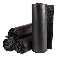 Inteplast Group HIGH-DENSITY COMMERCIAL CAN LINERS, 30 GAL, 16 MICRONS, 30" X 37", BLACK, 500/CARTON (S303716K)