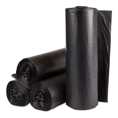 Inteplast Group HIGH-DENSITY COMMERCIAL CAN LINERS, 30 GAL, 16 MICRONS, 30" X 37", BLACK, 500/CARTON (S303716K)