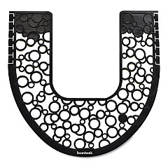 Boardwalk Commode Mat 2.0, Rubber, 22.88 x 22, Black/White, 6/Carton (BWKCMBW)