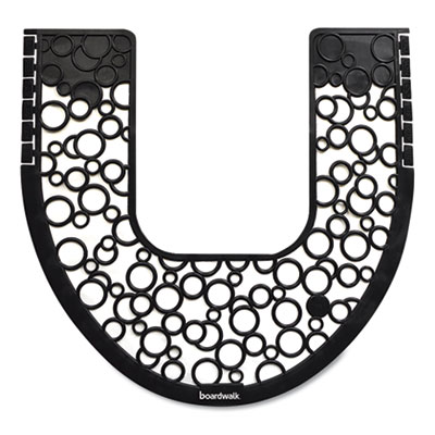 Boardwalk Commode Mat 2.0, Rubber, 22.88 x 22, Black/White, 6/Carton (BWKCMBW)
