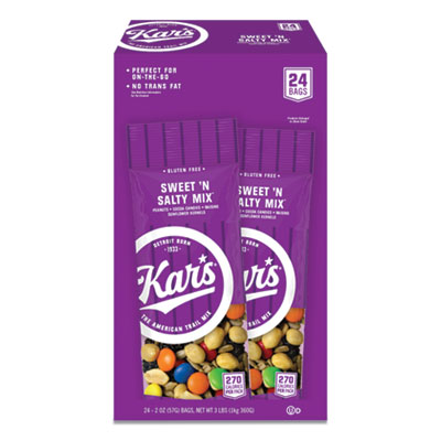 Kar's Nuts Caddy, Sweet 'N Salty Mix, 2 oz Packets, 24/Box (SN08387)