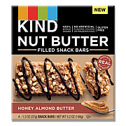 KIND Nut Butter Filled Snack Bars, Honey Almond Butter, 1.3 oz, 4/Pack (26289)