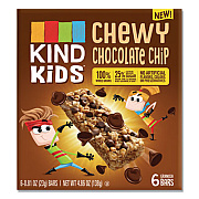 KIND Kids Bars, Chewy Chocolate Chip, 0.81 oz, 6/Pack (25987)