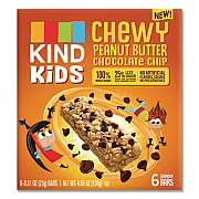 KIND Kids Bars, Chewy Peanut Butter Chocolate Chip, 0.81 oz, 6/Pack (25988)