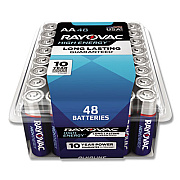 Rayovac Alkaline AA Batteries, 48/Pack (81548PPK)