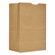 Ross & Wallace Paper Products Grocery Paper Bags, 1/6 BBL Size, Extra Heavy-Duty, 75# Basis Weight, 12" x 7" x 17", Kraft, 400/Bundle (SK1675)