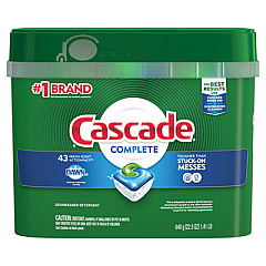 Cascade ActionPacs, Fresh Scent, 22.5 oz Tub, 43/Tub, 6 Tubs/Carton (98208)