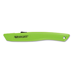 Westcott Safety Ceramic Blade Box Cutter, 6.15", Green (17519)