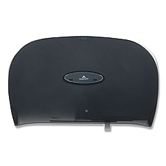 Georgia Pacific Professional Jumbo Jr. Bathroom Tissue Dispenser, Double Roll, 20.2" x 5.4" x 12.25", Translucent Smoke (59209)