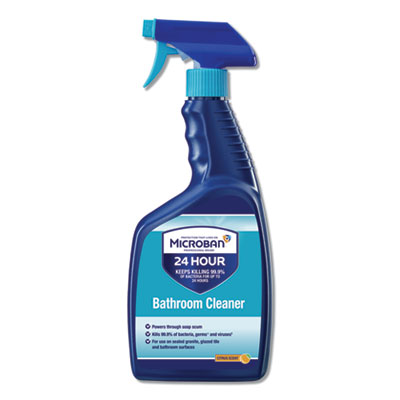 Microban 24-Hour Disinfectant Bathroom Cleaner, Citrus, 32 oz Spray Bottle (30120EA)