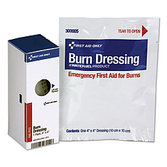 First Aid Only SmartCompliance Refill Burn Dressing For Unitized and First Aid Stations, 4" x 4", White (16004)