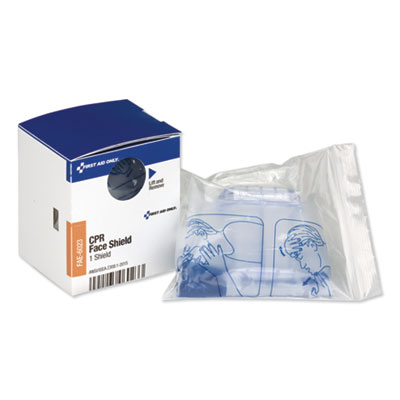 First Aid Only SmartCompliance CPR Face Shield and Breathing Barrier, Plastic, One Size Fits Most (FAE6023)