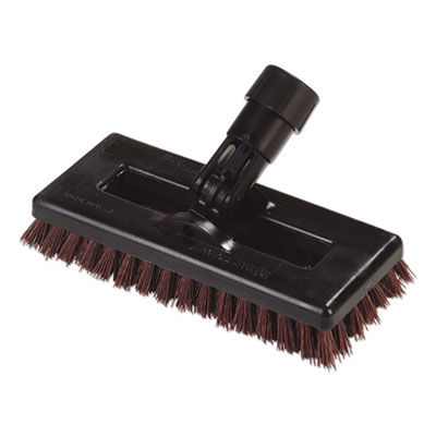 Carlisle Swivel Scrub Brush, DuPont Tynex A Bristles, 8" Block, Rust, Dozen (36531027DZ)