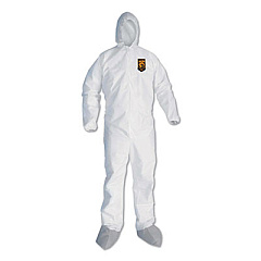 KleenGuard A45 Liquid/Particle Protection Surface Prep/Paint Coveralls, 2X-Large, White, 25/Carton (48975)