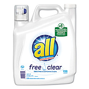 All 46139EA Liquid Laundry Detergent Free Clear for Sensitive Skin