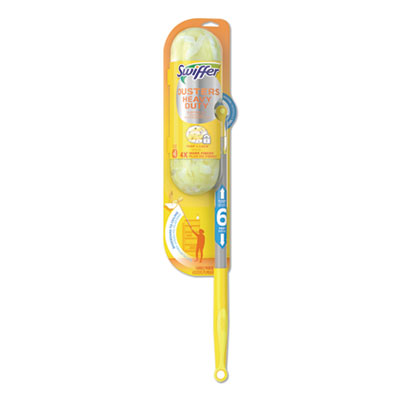 Swiffer Heavy Duty Dusters with Super Extender Handle, 6 ft Handle, 1 Handle/4 Dusters, 4/Carton (77326)