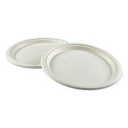 Boardwalk Bagasse Dinnerware, Plate, 10" dia, White, 500/Carton (BWKPLATEWF10)