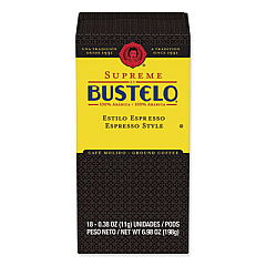 Caf Bustelo Espresso Style Coffee Pods, 18/Box, 6 Boxes/Carton (11544)