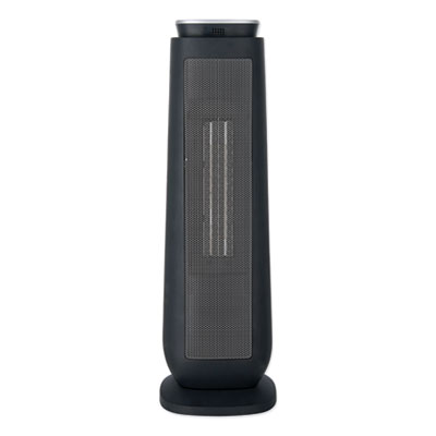 Alera Ceramic Heater Tower with Remote Control, 7.17" x 7.17" x 22.95", Black (ALEHECT24)