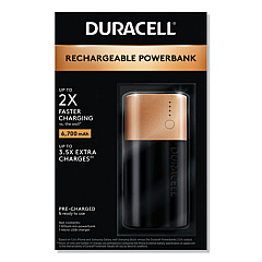 Duracell Rechargeable 6700 mAh Powerbank, 2 Day Portable Charger (DMLIONPB2)