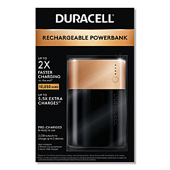 Duracell Rechargeable 10050 mAh Powerbank, 3 Day Portable Charger (DMLIONPB3)
