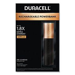 Duracell Rechargeable 3350 mAh Powerbank, 1 Day Portable Charger (DMLIONPB1)