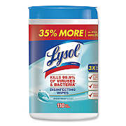 LYSOL Brand Disinfecting Wipes, 7 x 7.25, Ocean Fresh, 110 Wipes/Canister, 6 Canisters/Carton (93010CT)