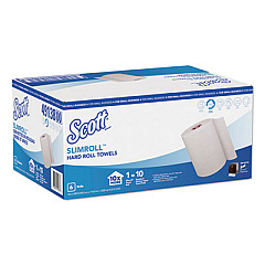 Scott Control Slimroll Towels, 8" x 580 ft, White/Pink Core,Small Business, 6 Rolls/CT (49138)