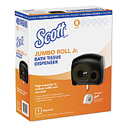 Kimberly-Clark Professional* JRT JR. ESCORT JUMBO ROLL BATH TISSUE DISPENSER, 16" X 5.75" X 13.88", BLACK (49145)