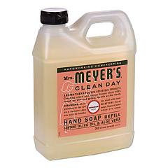 Mrs. Meyer's Clean Day Liquid Hand Soap Refill, Geranium Scent, 33 oz, 6/Carton (651341)