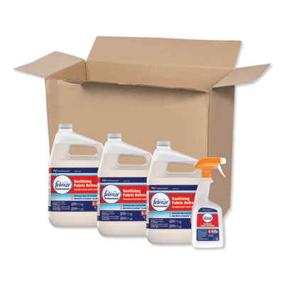 Febreze Professional Sanitizing Fabric Refresher, Light Scent, 1 gal Bottle, Ready to Use, 3/Carton (72136)