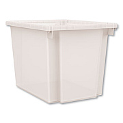 HON Flagship Storage Bins, 1 Section, 12.75" x 16" x 12", Translucent White (HFMBIN12)