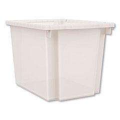 HON Flagship Storage Bins, 1 Section, 12.75" x 16" x 12", Translucent White (HFMBIN12)