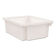 HON Flagship Storage Bins, 1 Section, 12.75" x 16" x 6", Translucent White (HFMBIN6)