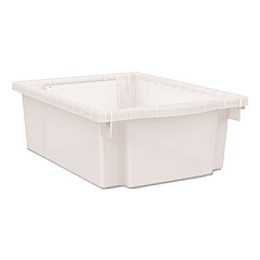 HON Flagship Storage Bins, 1 Section, 12.75" x 16" x 6", Translucent White (HFMBIN6)