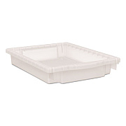 HON Flagship Storage Bins, 1 Section, 12.75" x 16" x 3", Translucent White (HFMBIN3)