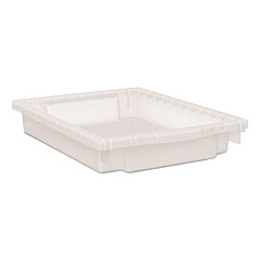 HON Flagship Storage Bins, 1 Section, 12.75" x 16" x 3", Translucent White (HFMBIN3)