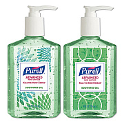 PURELL ADVANCED SOOTHING GEL HAND SANITIZER, FRESH SCENT WITH ALOE AND VITAMIN E, 8 OZ PUMP BOTTLE, 4/PACK (967406DECOPK)