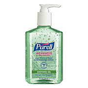 PURELL ADVANCED SOOTHING GEL HAND SANITIZER, FRESH SCENT WITH ALOE AND VITAMIN E, 8 OZ PUMP BOTTLE, 12/CARTON (967412CT)